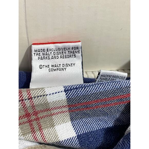 VINTAGE RARE DISNEY STORE POLO SHIRT MENS SIZE XL PLAID MICKEY MOUSE POLO - Picture 9 of 9